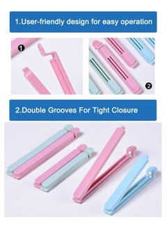 Oasisgalore 30 Pack Food Bag Clips - Resealable & Washable, 2 Sizes(6.3in & 4.7in)  - Image 3