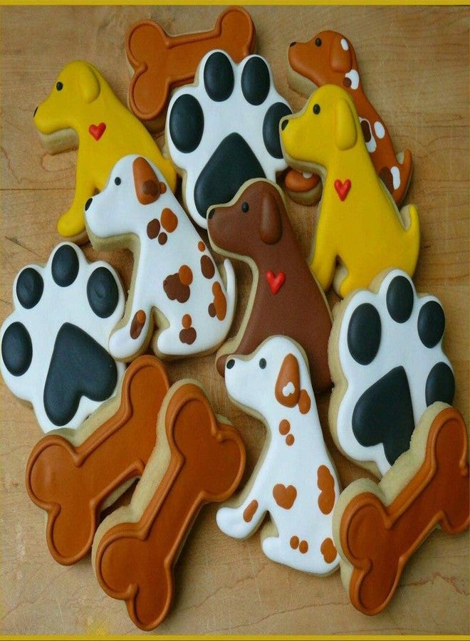 RUUKON 6 Pieces Dog Bone Cookie Cutters Set, Dog Bone, Paw Print, Puppy, Poodle and Dog House Cookie Cutters Shapes, Cute Stainless Steel Biscuit Cutters Fondant Cake Molds - Image 3