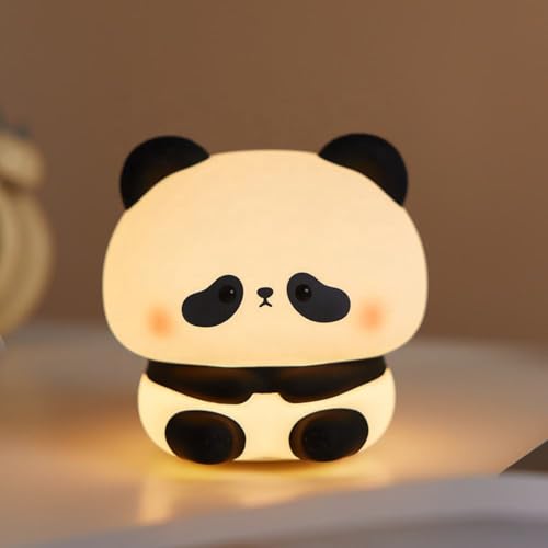 One94Store Rechargeable Silicone Panda Night Lamp – 7-Color Touch LED Night Light for Kids & Bedroom, USB Table Lamp for Home Décor, Romantic Decor, Valentine Day Gift, Love Gift for Her, Couple Gift - Image 1