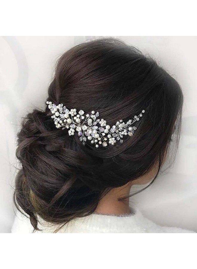 JONKY Bride Wedding Hair Accessories Silver Rhinestone Headbands Headpieces Bridal Hair Vine For Brides - Image 4