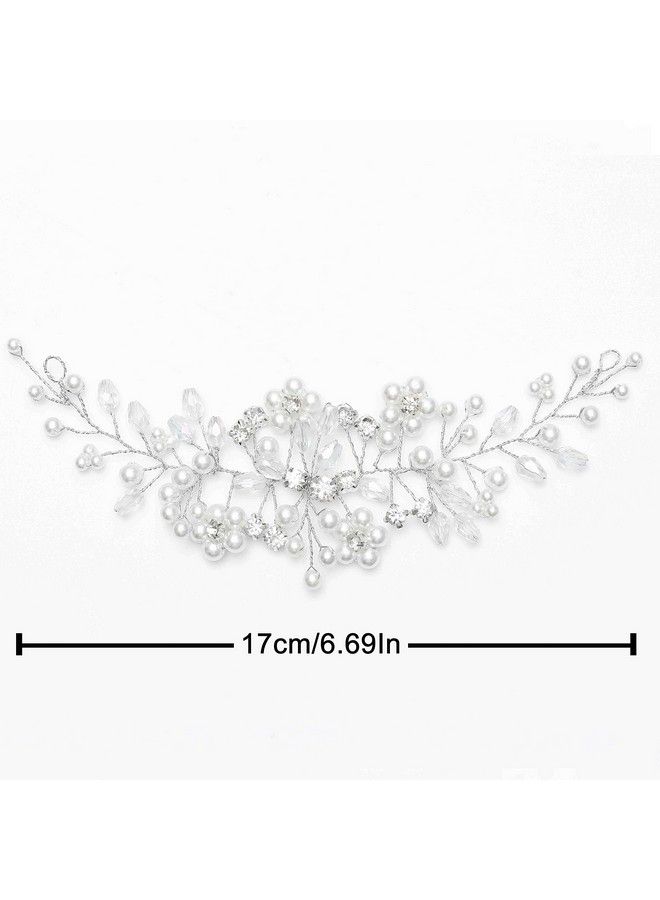 JONKY Bride Wedding Hair Accessories Silver Rhinestone Headbands Headpieces Bridal Hair Vine For Brides - Image 5