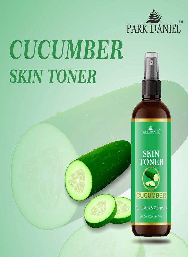 Park Daniel Cucumber, Vitamin C & Honey Skin Toner Combo | 100% Natural Face Toners for Hydrating & Refreshing Skin | Pack of 3 Bottles of 100ml Each (Total 300ml) - Image 2