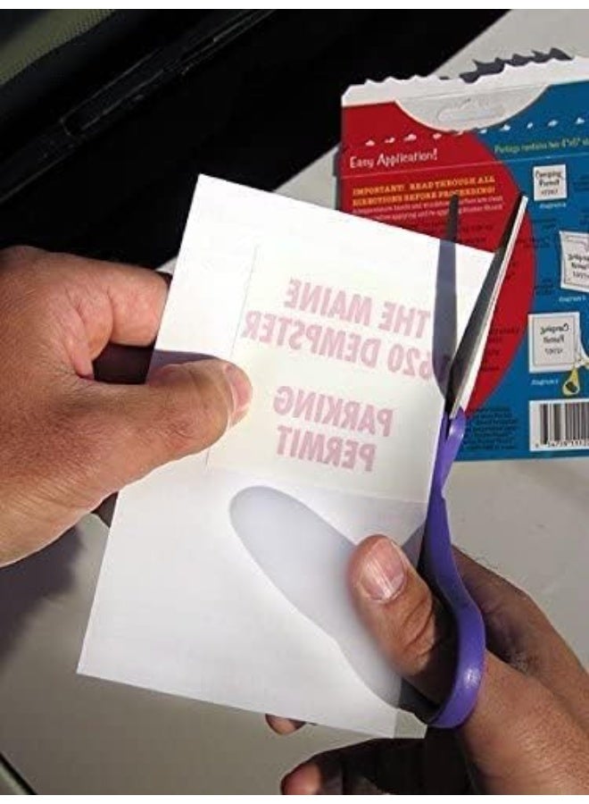 Sticker Shield - Windshield Sticker Applicator, Easy Application & Removal, Reusable, Clear Film, 4" x 6" Sheets (5 Packs, 10 Sheets Total) - Image 5
