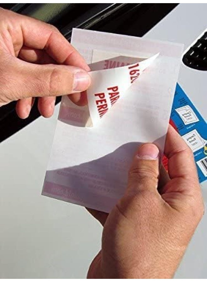 Sticker Shield - Windshield Sticker Applicator, Easy Application & Removal, Reusable, Clear Film, 4" x 6" Sheets (5 Packs, 10 Sheets Total) - Image 4
