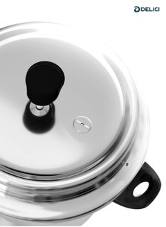 DELICI 7Liters Aluminium Pressure Cooker Dripless 7 Litre – Superior Virgin Aluminium, Food Grade Rubber Gasket, Lead Free Safety Valves, Specially Designed Handle and Quality Pressure Regulator Dripless Pressure Cooker 7 LTR  - Image 4
