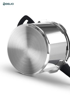 DELICI 7Liters Aluminium Pressure Cooker Dripless 7 Litre – Superior Virgin Aluminium, Food Grade Rubber Gasket, Lead Free Safety Valves, Specially Designed Handle and Quality Pressure Regulator Dripless Pressure Cooker 7 LTR  - Image 3
