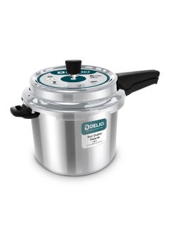 DELICI 7Liters Aluminium Pressure Cooker Dripless 7 Litre – Superior Virgin Aluminium, Food Grade Rubber Gasket, Lead Free Safety Valves, Specially Designed Handle and Quality Pressure Regulator Dripless Pressure Cooker 7 LTR  - Image 1