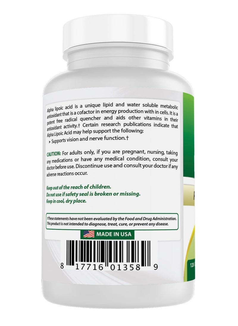 Best Naturals Alpha Lipoic Acid 300 mg 120 Capsules  - Image 3