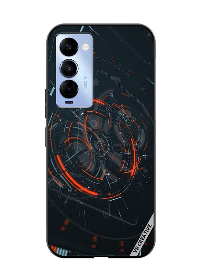 VR CREATIVE غطاء حماية لتكنو كامون 18/18 ب تصميم تقني متعدد الألوان - Image 1