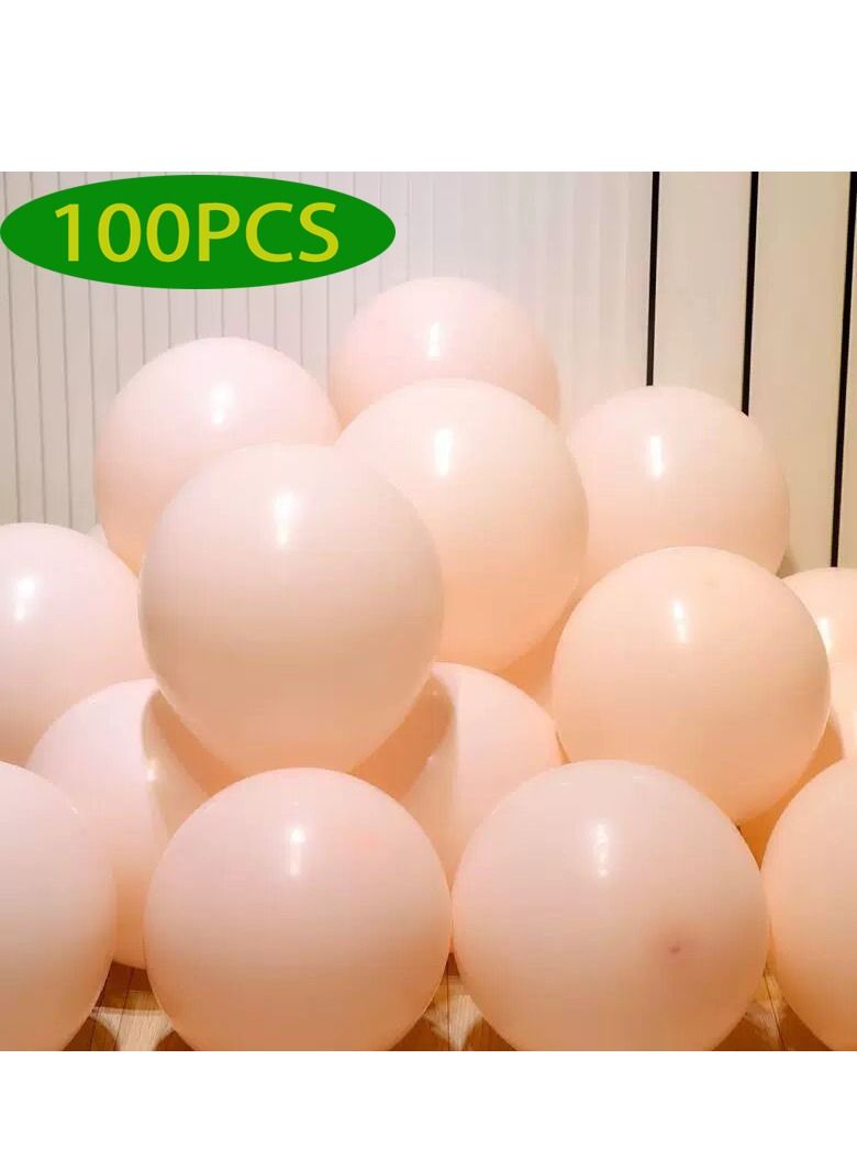 Loquat 100 قطعة زينة حفلات باللون البيج بالون لاتيكس 15 بوصة مع مضخة