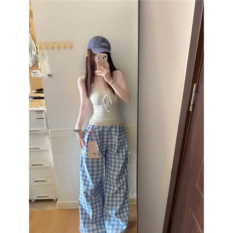 قميص نسائي صيفي رقيق من Pure Spice Girl مع دانتيل، قميص داخلي وخارجي ضيق بدون أكمام - Image 1