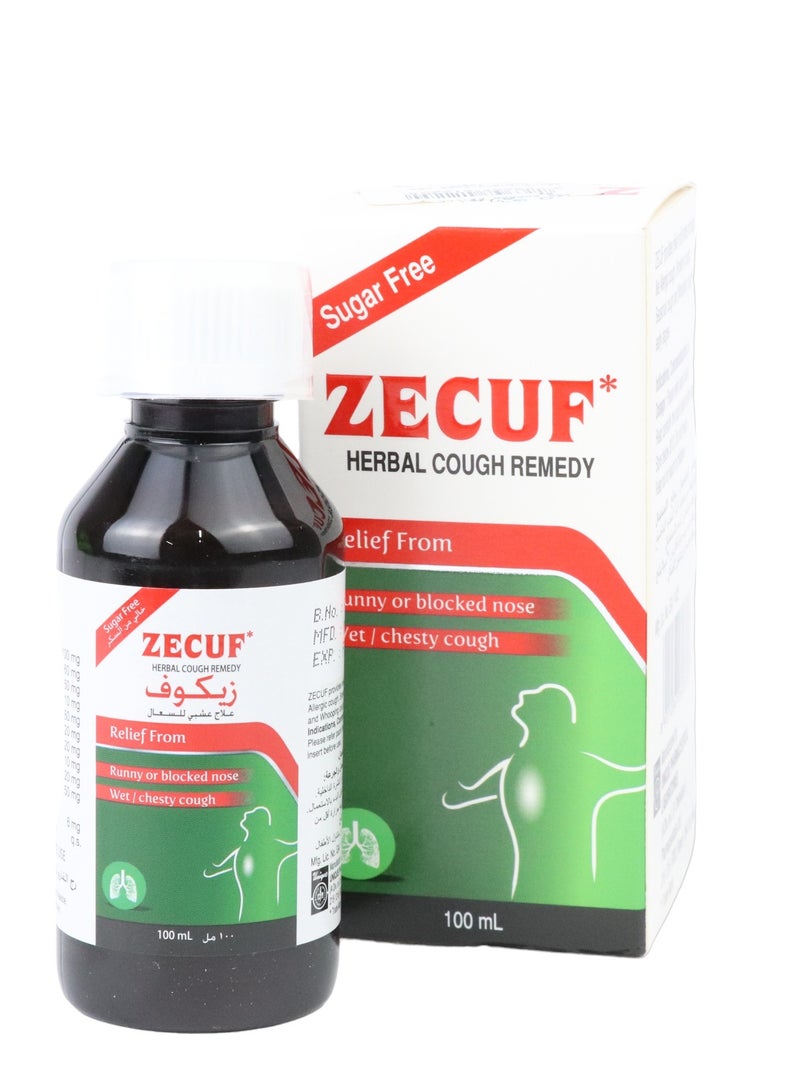 Zecuf ZECUF Herbal Cough Remedy SYRUP sugar free 100ml