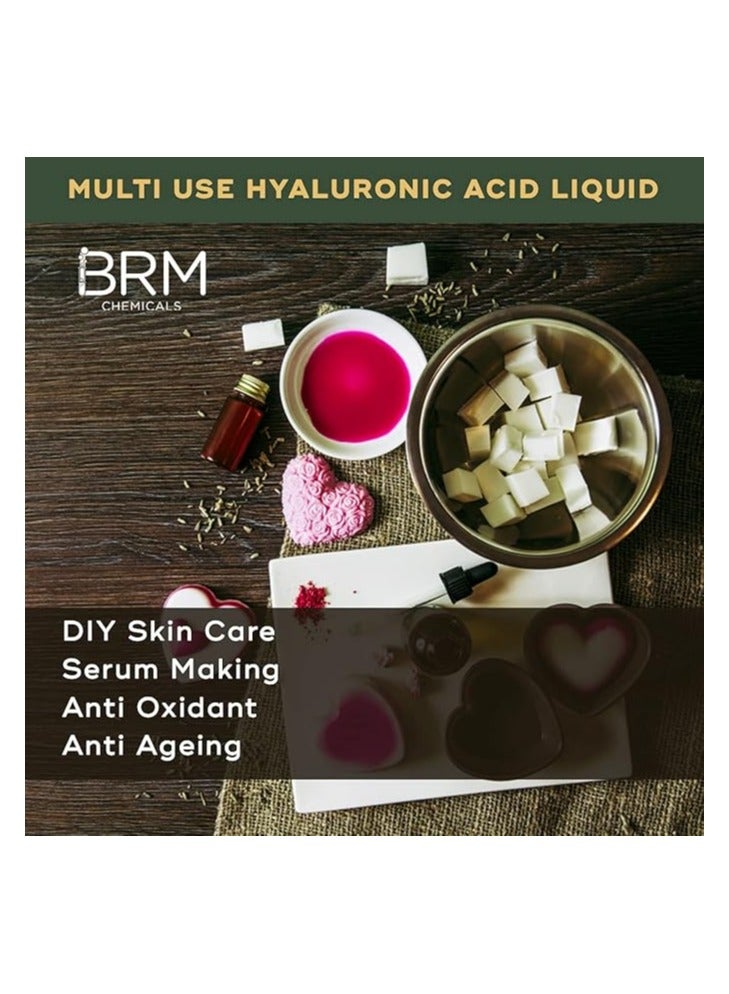 BRM CHEMICALS Hyaluronic Acid Liquid Aqueous Solution 100 Ml For Serum Making Anti Ageing Beauty Formulations Moisturizer & Lotion Making Cosmetic Making & Diy Personal Care For Face Hair - Image 2