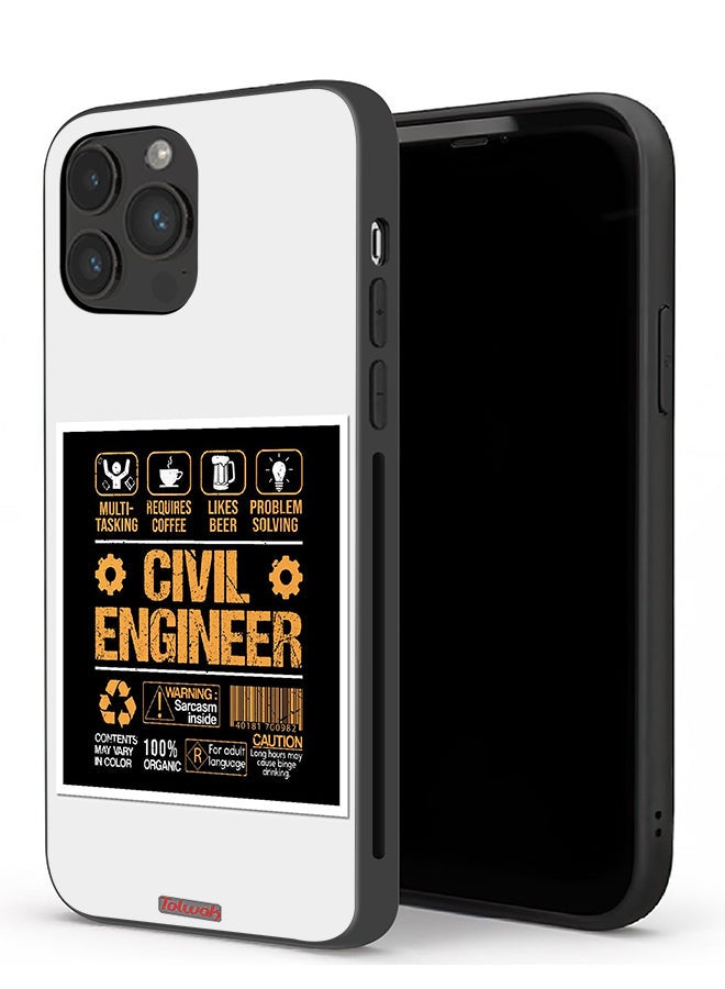 Tolwak Apple iPhone 13 Pro Protective Case Civil Engineer Sticker - Image 1