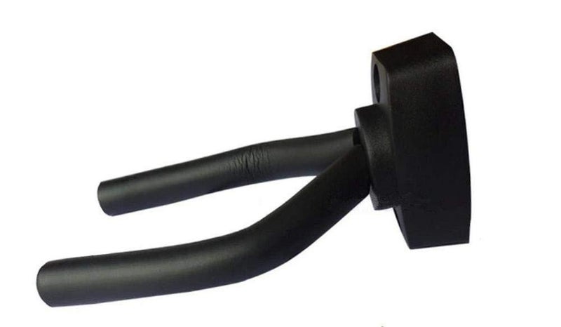 Mozart Guitar Wall Hanger Stand | Guitar Wall Mount with Square Plastic Base & Steel Arms with Protective Sleeves – 1 Pack, Black - Image 2