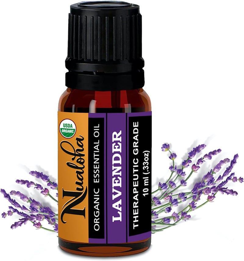 Nualoha Organic Lavender Essential Oil, Bulgarian Pure Natural Lavender Oil for Aromatherapy, Diffuser, Relaxation, Skin And Hair Care - 10 ML - Image 1