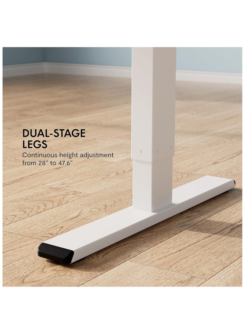 Mahmayi Flexispot EG1 Height-Adjustable Desk Electric 2-Way Telescope with Table Top White, Frame White, 140 x 70 cm - Image 4