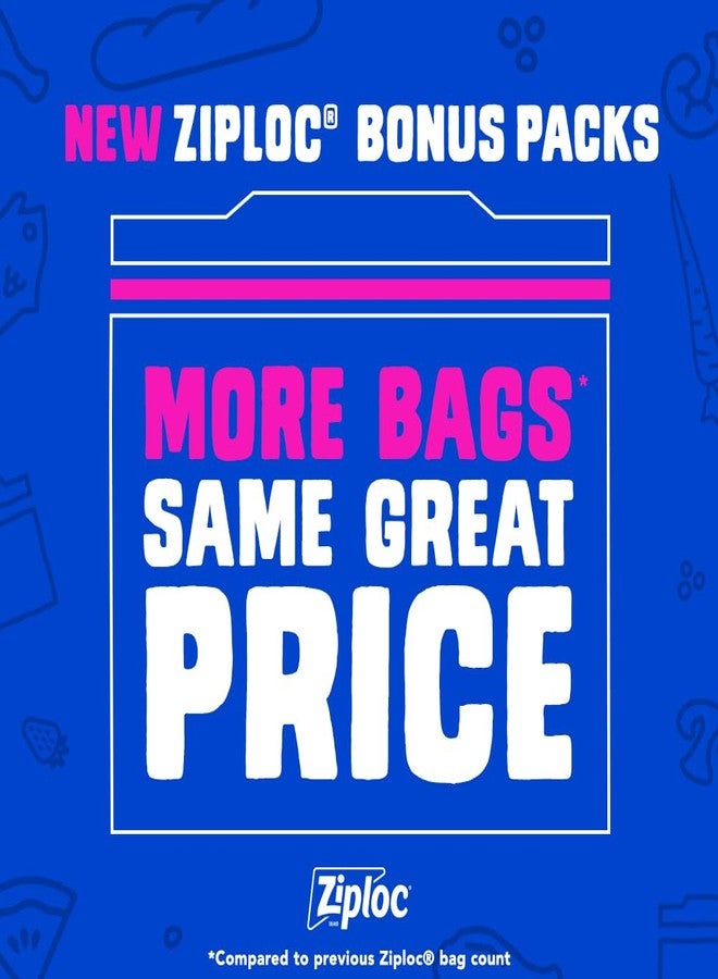Ziploc Food Storage and Sandwich Bags Variety Pack, Stay Open Design with Stand-Up Bottom, Easy to Fill, 190 Bags Total - Image 2
