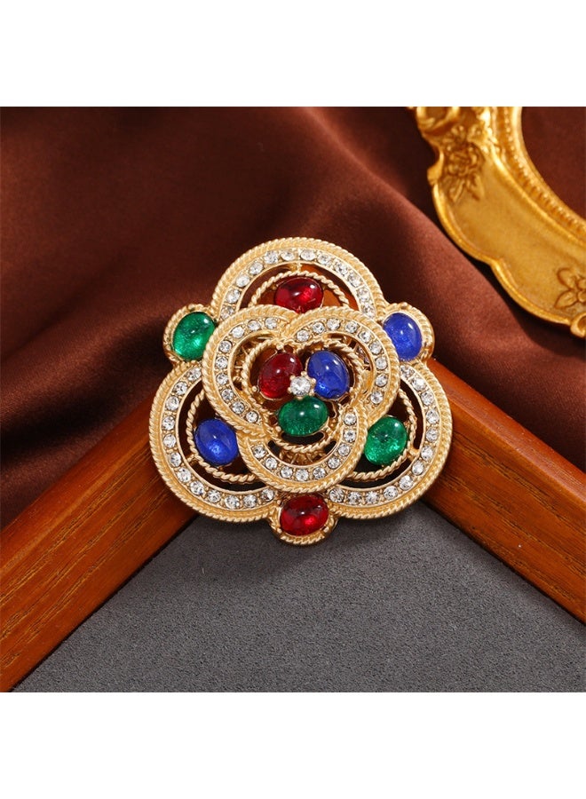 KUYING Retro Fashion Baroque Metal Brooch 