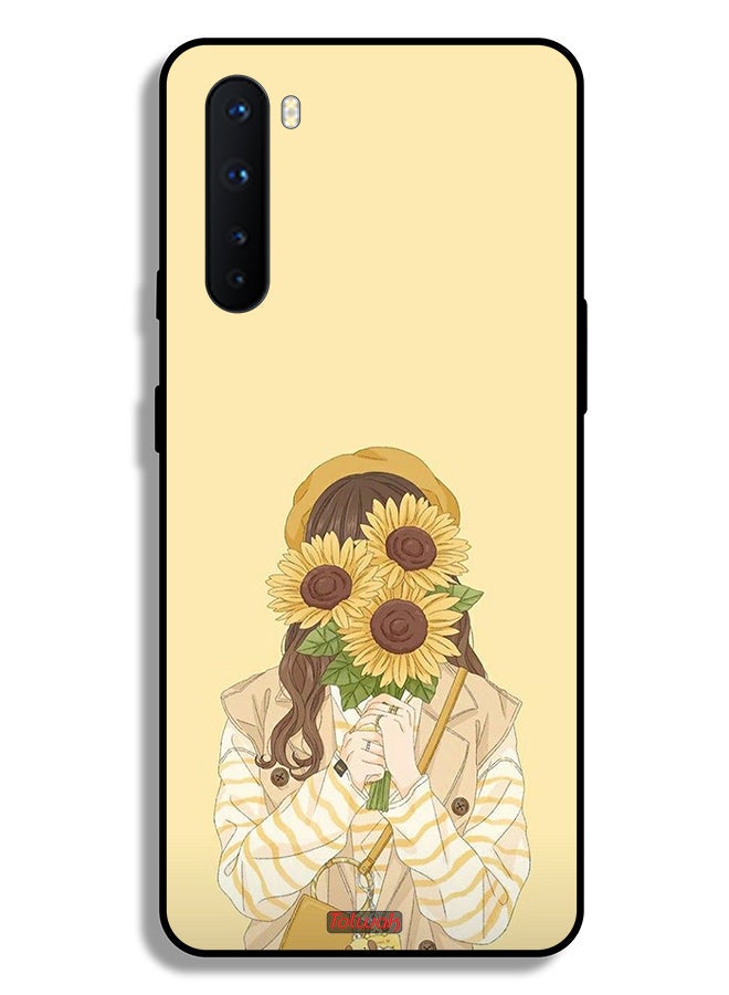 Tolwak OnePlus Nord Protective Case Cover Hide Face With Sunflowers - Image 2