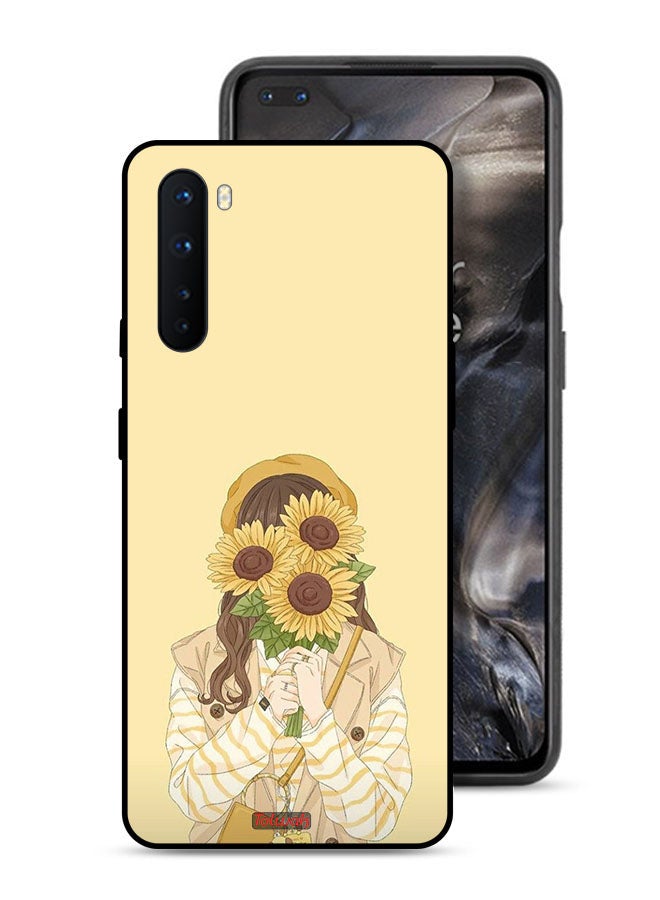 Tolwak OnePlus Nord Protective Case Cover Hide Face With Sunflowers - Image 1