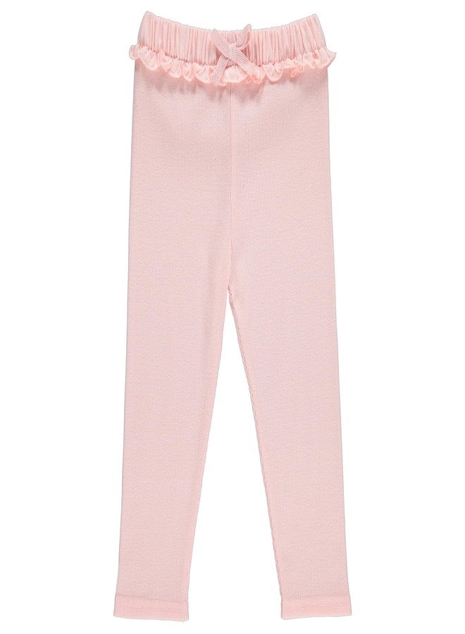 Cudlie 5-Pack Baby Girls Joggers - Lounge Pants, Active Sweatpants Sweats - Ruffled Joggers for Girls, 6-9 Months - Image 4