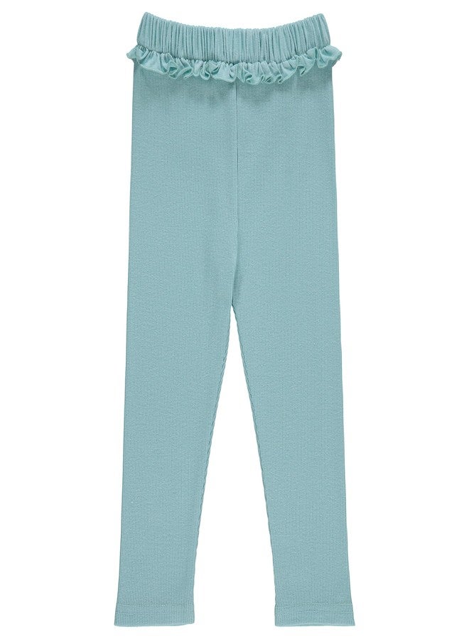 Cudlie 5-Pack Baby Girls Joggers - Lounge Pants, Active Sweatpants Sweats - Ruffled Joggers for Girls, 6-9 Months - Image 3