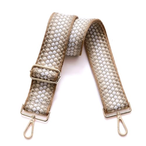 S-Jacorry Purse Strap Replacement Crossbody Wide Shoulder Strap Adjustable Canvas Straps Handbag Strap Replacement Belts Gold Buckel-927 - Image 1