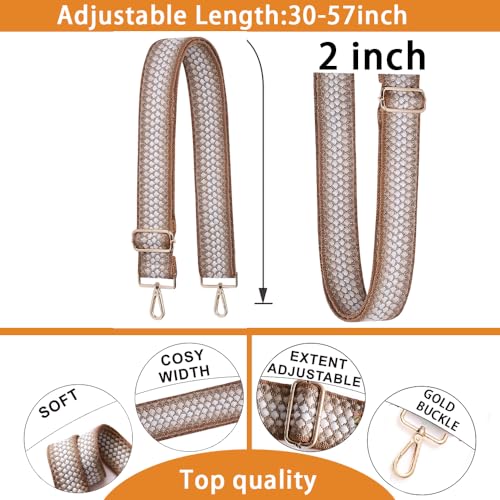 S-Jacorry Purse Strap Replacement Crossbody Wide Shoulder Strap Adjustable Canvas Straps Handbag Strap Replacement Belts Gold Buckel-927 - Image 4
