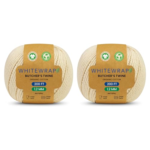 Whitewrap Premium Organic Butcher’s Twine | 1.2mm Natural Cotton, 400 Feet – Oven-Safe for Turkey Trussing, Meat Roasting & Baking | Strong & Versatile for Cooking, Crafts & Gift Wrapping - Image 3