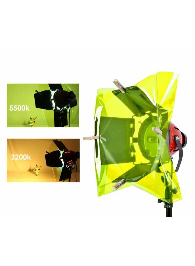 Selens 15.8X19.7inch/40X50cm Gels Color Filter Paper Correction Gel Lighting Filter for Photo Studio Light Red Head Light Strobe Flashlight Yellow - Image 3