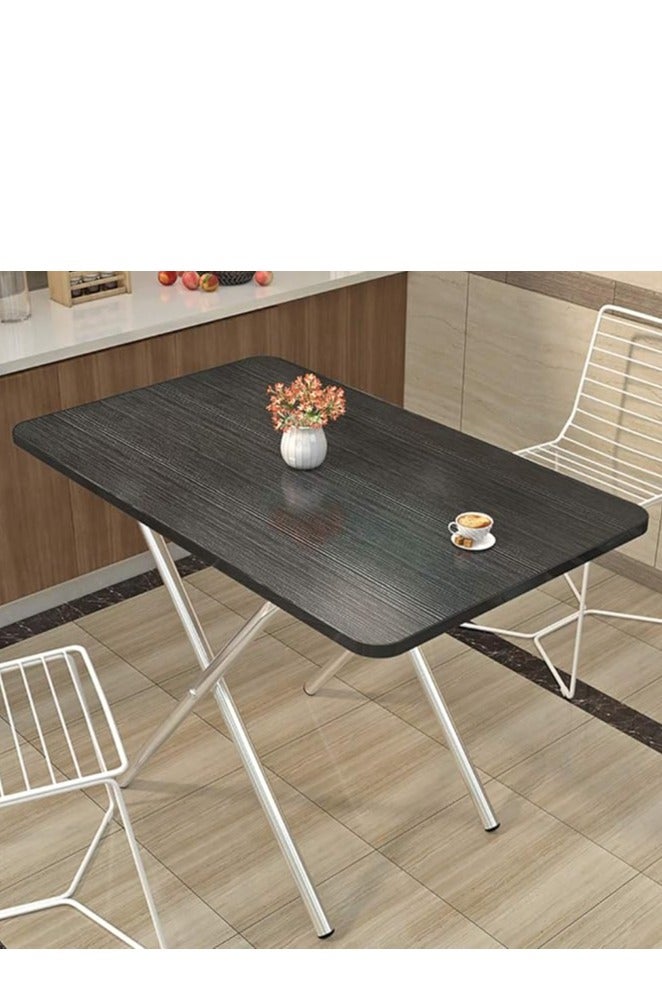 طاولة قابلة للطي ، طاولة التخييم المحمولة مكتب مربع خشبي تصميم بسيط ، طاولة الغداء القابلة للطي متعددة الوظائف ، توفير المساحة مستقرة ودائمة ، للتخييم طعام حديقة نزهة القهوة (أسود 60 * 40 سم) - Image 1