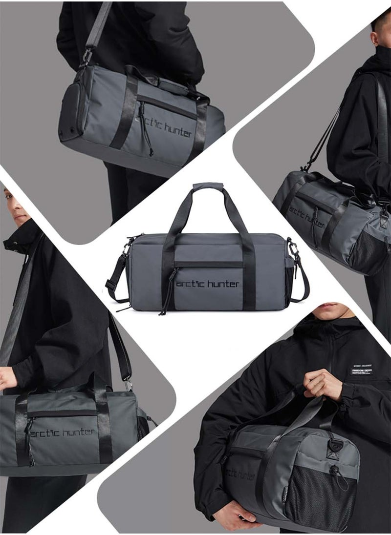 ARCTIC HUNTER - Sport Duffle Bag, Large Gym Hand Bag with Shoes Compartment and Waterproof Pocket for Men, Grey - Image 1