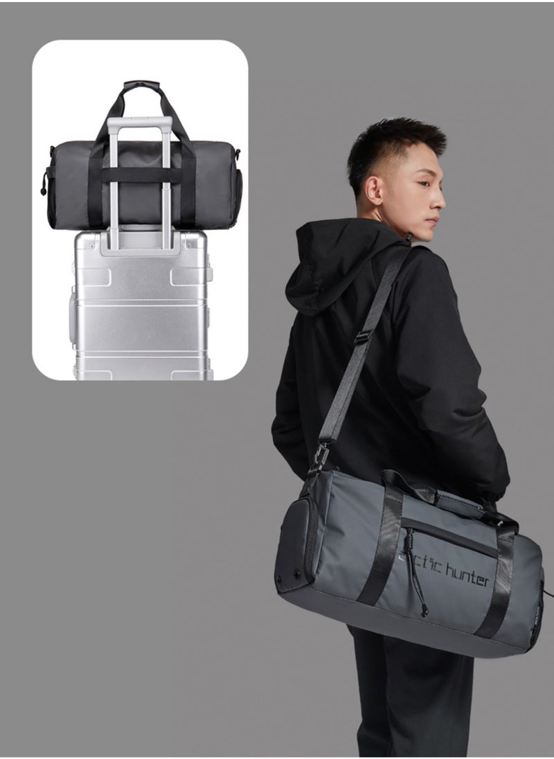 ARCTIC HUNTER - Sport Duffle Bag, Large Gym Hand Bag with Shoes Compartment and Waterproof Pocket for Men, Grey - Image 1