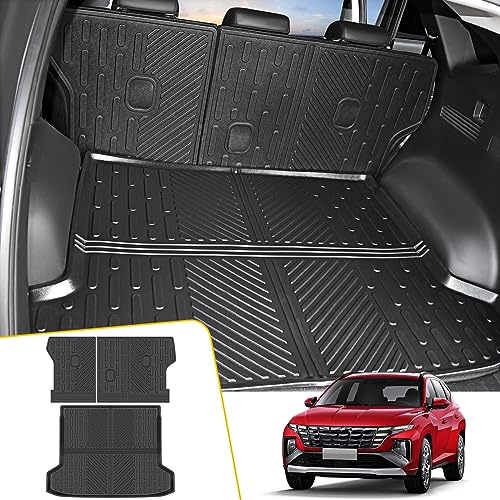 JTYZSM Trunk Mat & Backrest Mat for 2022-2025 Hyundai Tucson All Weather Cargo Mat Rear Back Seat Trunk Liner Only Fit with Optional Bose Premium Audio System (Not fit PHEV or N Line) - Image 1