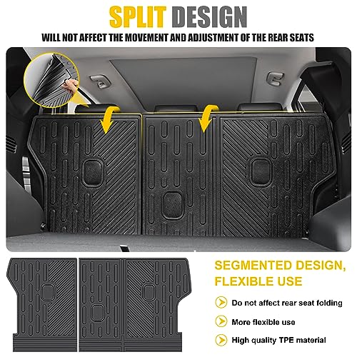 JTYZSM Trunk Mat & Backrest Mat for 2022-2025 Hyundai Tucson All Weather Cargo Mat Rear Back Seat Trunk Liner Only Fit with Optional Bose Premium Audio System (Not fit PHEV or N Line) - Image 3