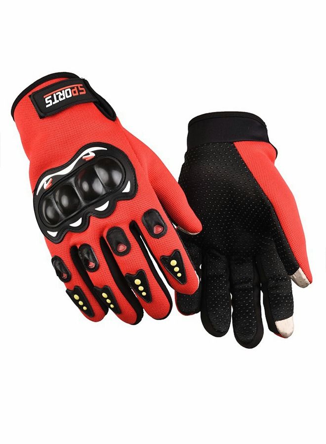 GROIC Ventilated Weight Lifting Gym Workout Full Finger Gloves with Wrist Wrap Support for Men & Women, Complete Palm Protection, Weightlifting, Training, Fitness, Hanging, Pull Ups-Red - Image 2