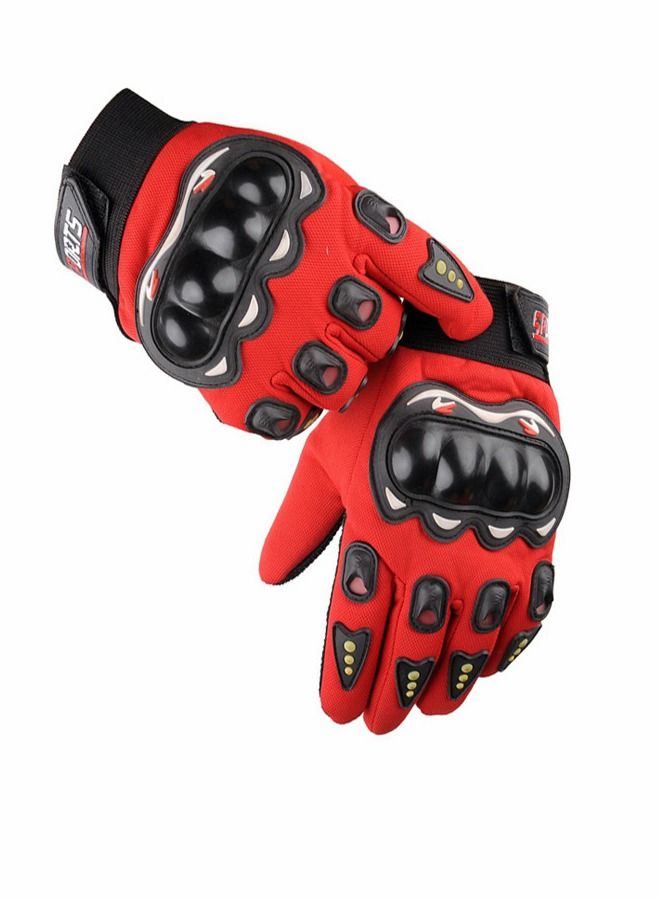 GROIC Ventilated Weight Lifting Gym Workout Full Finger Gloves with Wrist Wrap Support for Men & Women, Complete Palm Protection, Weightlifting, Training, Fitness, Hanging, Pull Ups-Red - Image 4