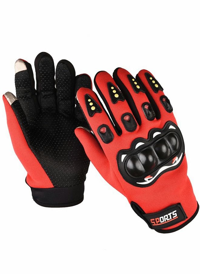 GROIC Ventilated Weight Lifting Gym Workout Full Finger Gloves with Wrist Wrap Support for Men & Women, Complete Palm Protection, Weightlifting, Training, Fitness, Hanging, Pull Ups-Red - Image 3