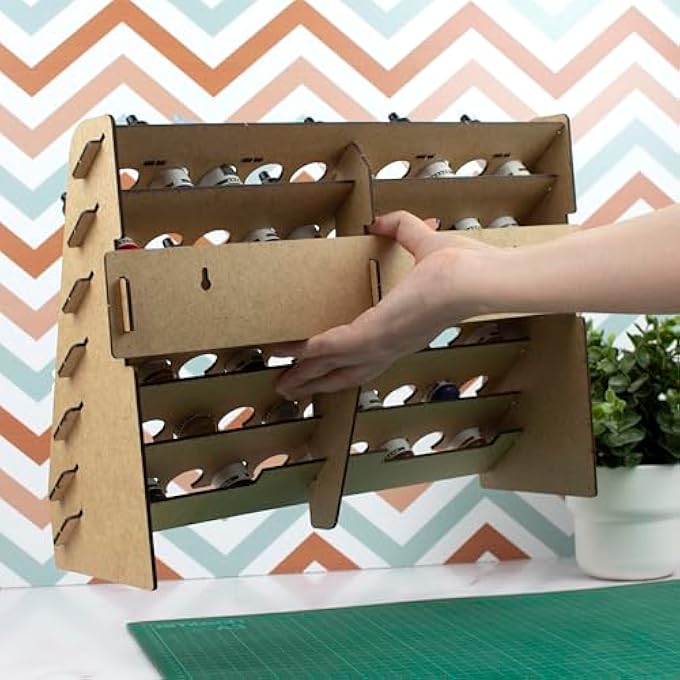 Vallejo رف طلاء النماذج 26 مم - تخزين وتنظيم طلاء الجدران من فاليخو للهوايات العسكرية لمحطة طلاء النماذج وور هاممر - Image 3