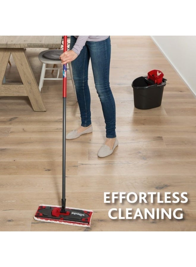 فيليدا طقم ممسحة ودلو ألتراماكس من فيليدا - طقم تنظيف أرضيات احترافي متعدد الألوان مع نظام عصر سهل، ورأس ممسحة من الألياف الدقيقة، ومقبض ممسحة متين لتنظيف المنازل والمكاتب - Image 4