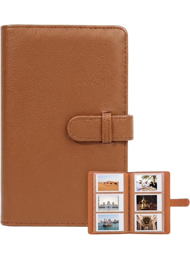 Proxima Direct 108 Pockets Polaroid Photo Album for Fujifilm Instax Camera Album Book Mini Snap SocialMatic Instant Cameras (Brown) - Image 1