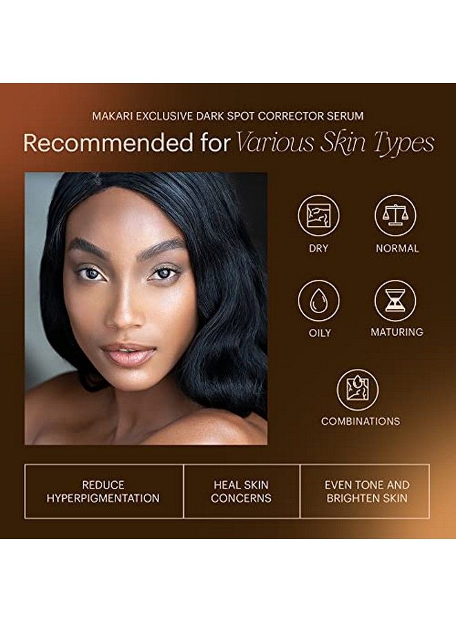 Makari Exclusive Active Intense Unify & Illuminate Dark Spot Corrector Serum (17 Oz) ; Lightweight Gelcream Treatment For Dark Spots Sunburn & Dark Knuckles ; Brightening Booster With Organiclarine - Image 5