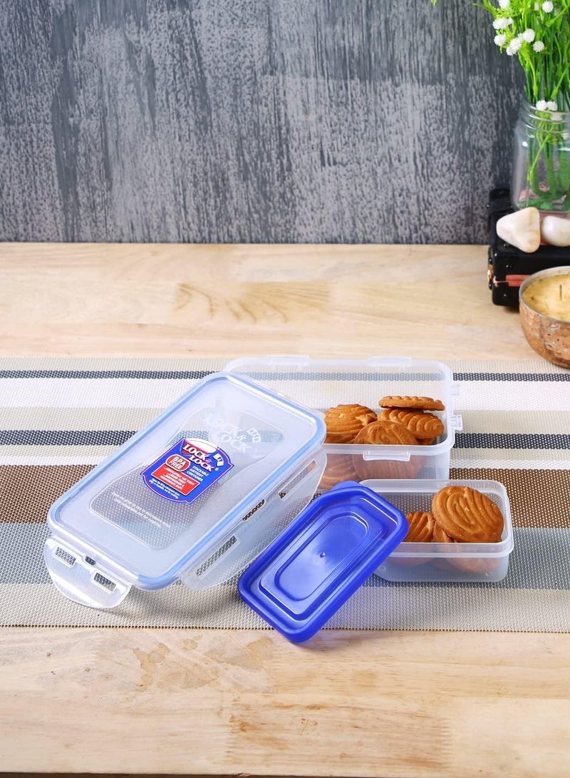 LOCK & LOCK LocknLock 550ml Rectangular  Airtight Food Storage Container with Sauce Tray - BPA-Free, Microwave, Freezer, and Dishwasher Safe - Image 3