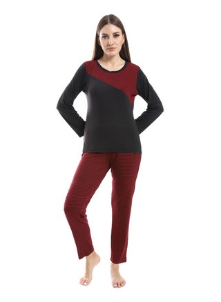 Women Pajama Set With Pants And Long Sleeves - pzsku/Z020A81469D54E785FFD0Z/45/_/1713172372/c39e7523-9b0d-43e5-8cfa-6033c95f98e4