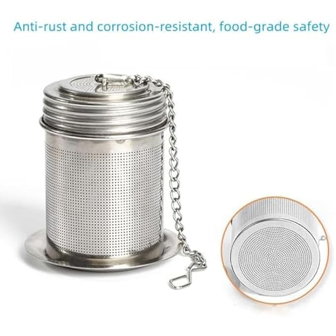 Paporich Tea Infuser For Loose Tea Extra Fine Mesh Tea Strainers With Drip Trays 304 Stainless Steel Tea Diffuser Filter Tea Steeper Infusers For Teapot Brew Tea 2 PackLarge  Small - Image 4