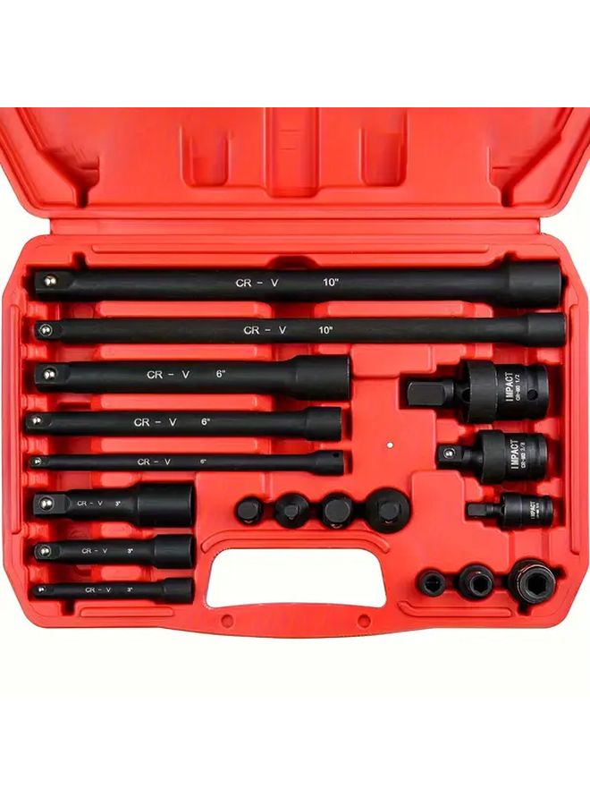 18 Pcs Heavy Duty Expandable Tool Kit With Locking Case For Car Motorcycle Repair - Image 1