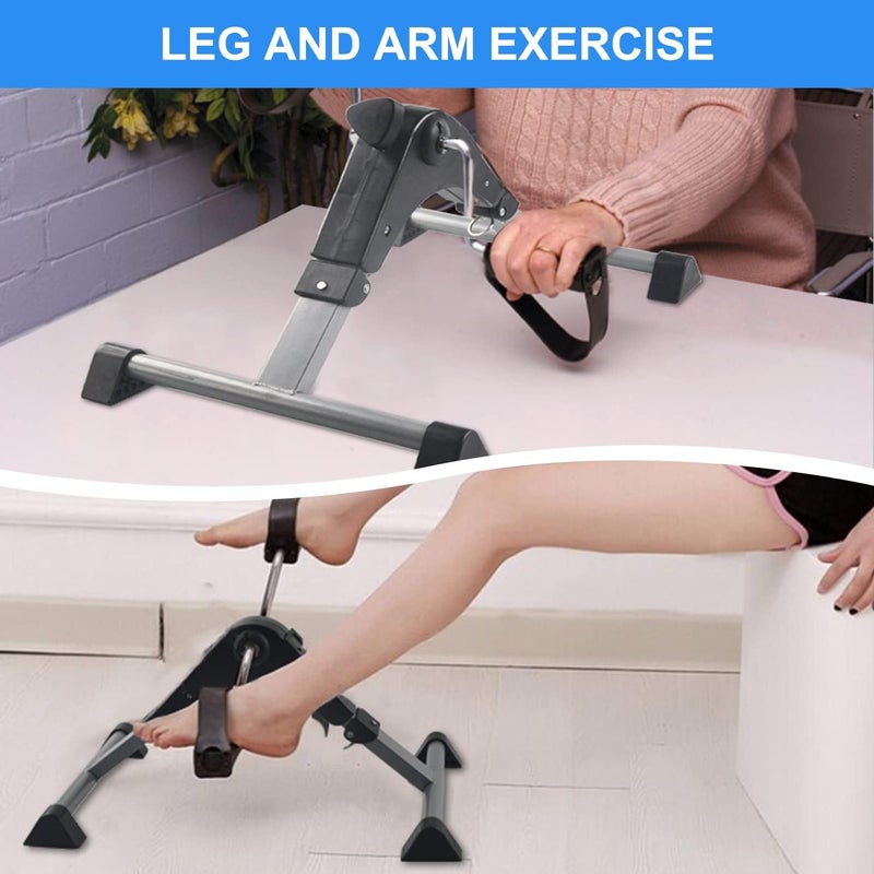 Icedeer Under Desk Bike Folding Pedal Exerciser for Seniors - Portable Mini Exercise Bike Foot Pedal Exerciser with Electronic Display for Legs and Arms Sitting Workout - Image 5
