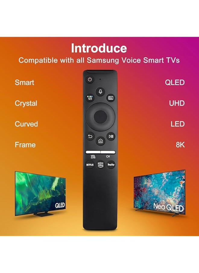 Replacement for BN59-01312A Smart TV Voice Remote, for Samsung-TV-Remote, Compatible for All Samsung with Voice Function Smart Curved Frame QLED LED LCD 8K 4K TVs