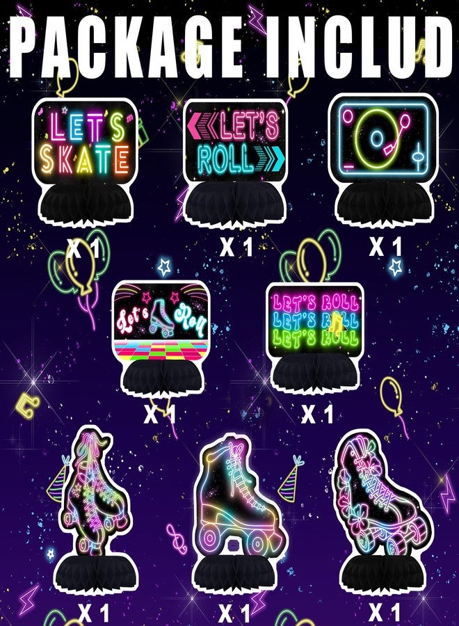 Outego Roller Skating Party Centerpiece Set - Skating Honeycomb Birthday Decorations and Roller Skating Table Toppers for Kids' Skating-Themed Birthday and Baby Shower Table Decor - Image 2